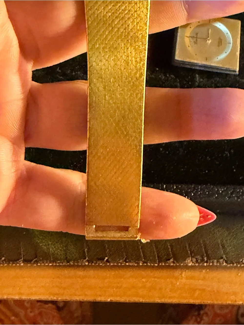 VTG Armitron Gold plated Square Dial Dress Watch